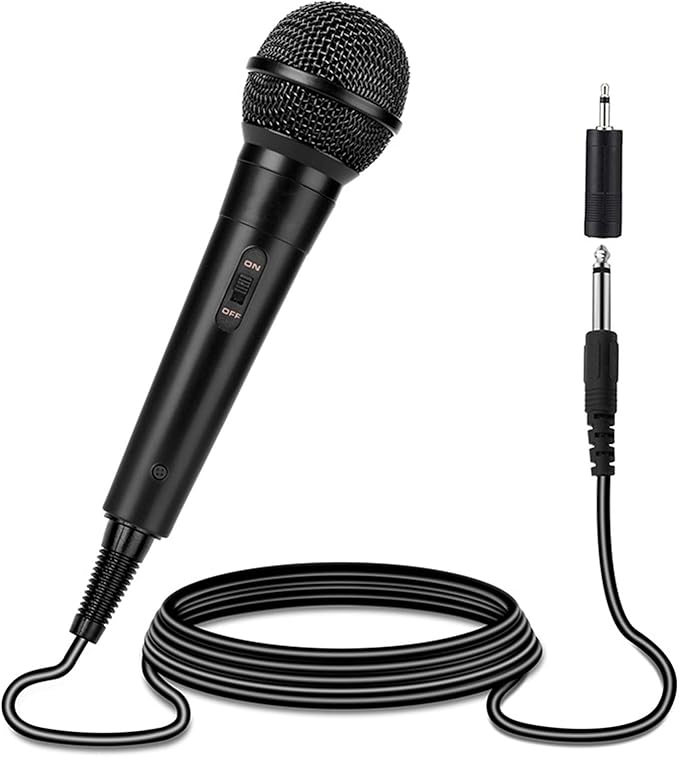 Microphone Professional Cable Dynamic Karaoke Microphone for Singing Metal Handheld Mic Compatible with Karaoke MachineSpeakerAmpMixer Cordless Microphone