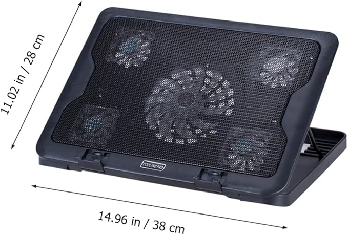 USB Powered Laptop Cooler Cooling Pad with Fans Heat Dissipation Stand for Notebooks Energy Saving Computer Cooling Pad with Easy Installation and Convenient USB Connection