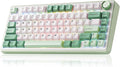 Aula F75 Gaming Keyboard 75% Wireless Keyboards RGB Backlit with Knob Tri-Mode Hot Swappable Mechanical Keyboard for PC Gamer - Green