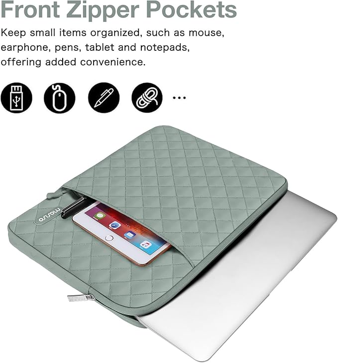 MOSISO Wrist Rest Support for Mouse Pad&ampKeyboard Set Circle Curved Ergonomic Mousepad&ampCoaster Non-Slip Base 13-13.3 inch Square Quilted Vertical Computer Bag with Pocket&ampSmall Case Ant