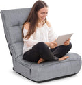 S AFSTAR Folding Floor Chair Floor Gaming Chair with 5-Position Adjustable Headrest &amp 4-Position Backrest Side Pocket &amp Thicken Cushion Padded Floor Seat Lazy Chair for Living Room Bedroom
