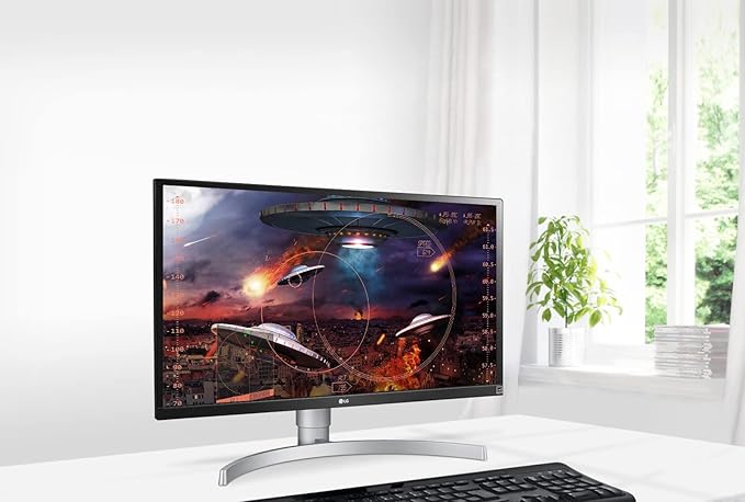 LG 27UL650-W Monitor 27 4K UHD (3840 x 2160) IPS Display VESA DisplayHDR 400 sRGB 99% Color Gamut Radeon FreeSync 3-Side Virtually Borderless Display- White