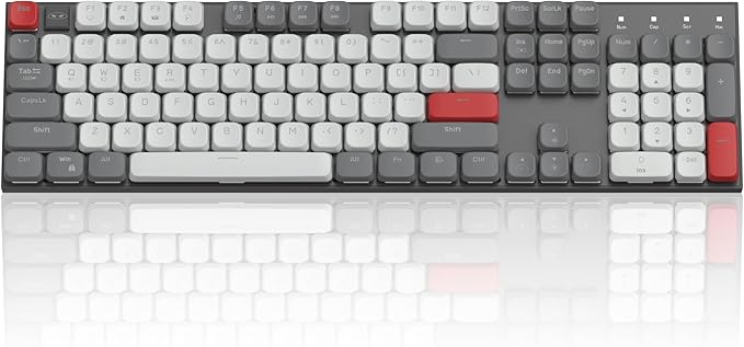 Camiysn Wireless RGB Mechanical Keyboard Moon104 Triple Mode 2.4GHz/BT/USB-C Wired Office Keyboard for Computer/Desktop/PC/Laptop/Surface/Smart TV and Windows 10/8/7（Brown Switches）