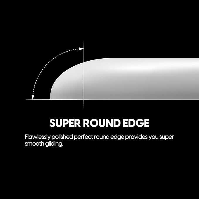 Superglide2 - New Controllable Speed Textured Surface Smoothest Mouse Feet/Skates Made with Ultra Strong Glass Smooth and Durable Sole for Logitech G Pro X Superlight1 [White/Red]