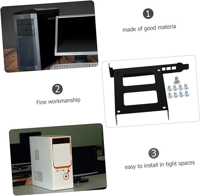 3sets Hard Drive Bracket for Easy Installation Pci Expansion Tray for Ssd and Storage Compatible Desktop and Laptop Cases Design