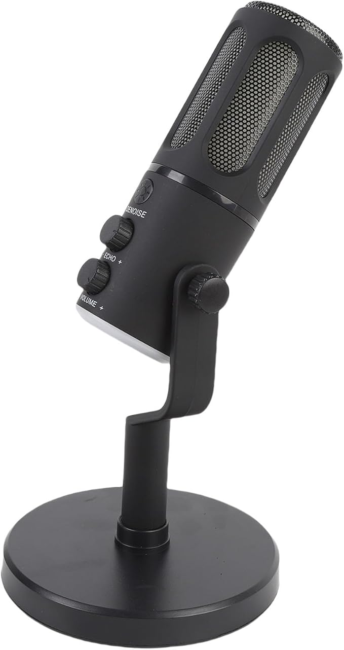 Zunate Dynamic Microphone XLR USB Interface Cardioid Pickup Pattern RGB Microphone for Vocal Voice Over Streaming Studio Metal Mic with Mute Headphone Jack for Gaming