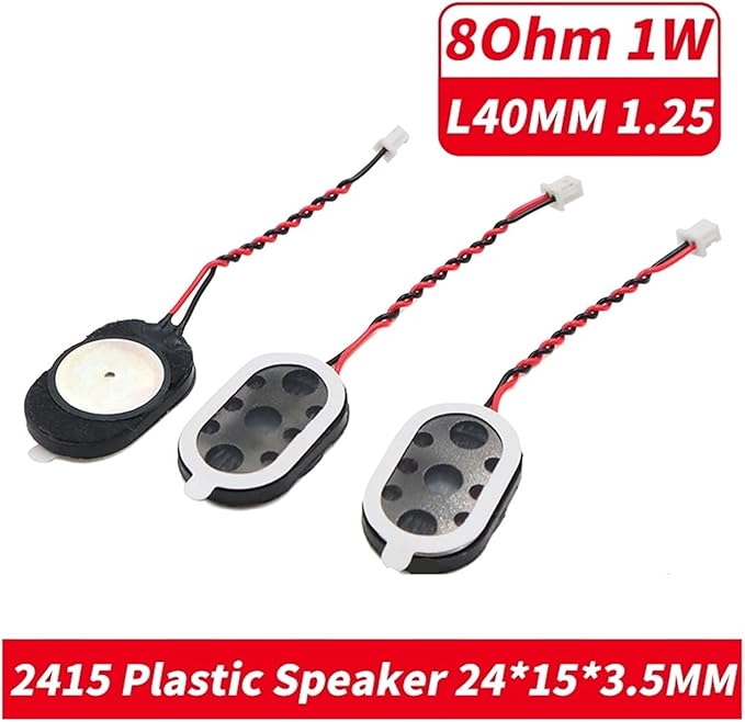 FJG157 5PCS 2415 8R 1 W 2P1.25 Wire Small Plastic Speaker 8Ohm 1W for Tablet Computer Mobile Phone FJG157