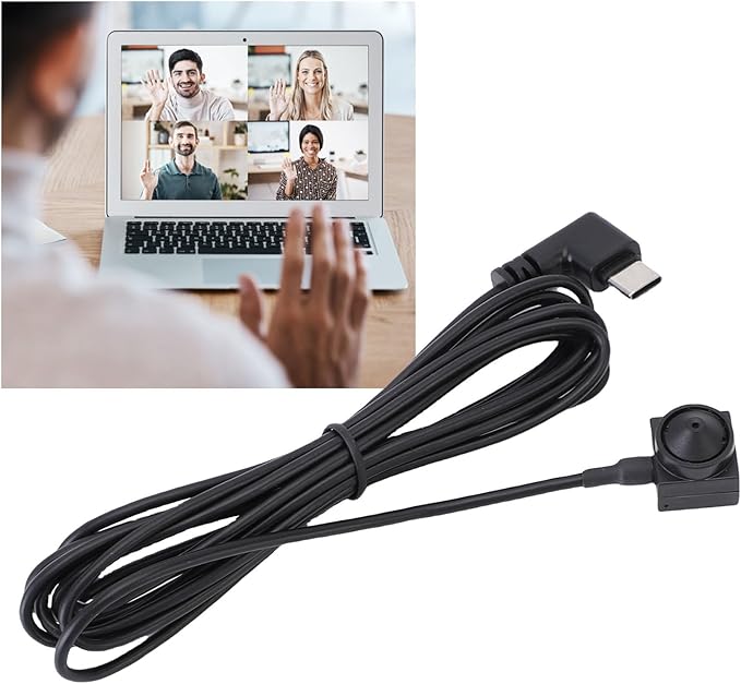 Zopsc Ultra Compact USB Center Webcam with Type C and OTG 1 4in CMOS Sensor for Android PC for 67° Fixed Focus Live Streaming and Conference Camera (8MP)