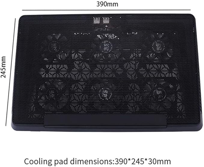 Laptop Cooling Pad Laptop Cooler with 6 Quiet Fans for 15.6 Inch Laptop Cooling Fan Stand Portable Slim USB Powered Gaming Laptop Cooling Pad