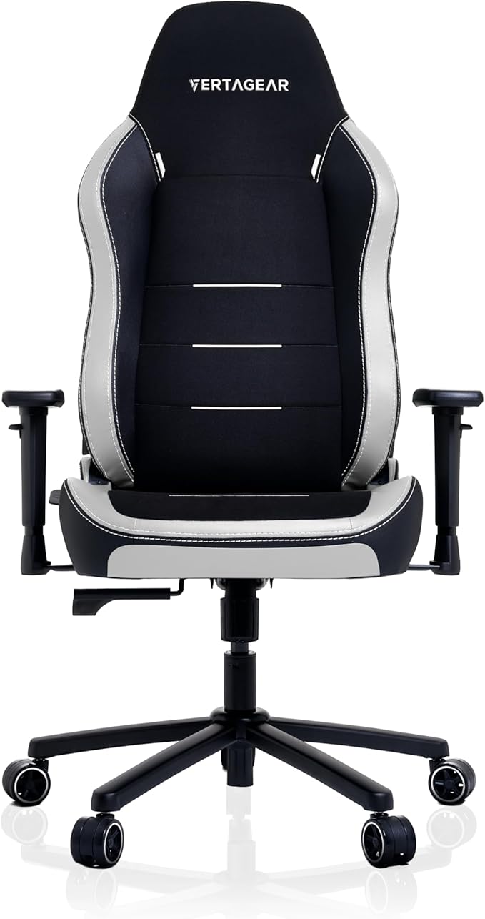 Vertagear SL3800 Ergonomic Gaming Chair featuring ContourMax Lumbar &amp VertaAir Seat systems - Black/White