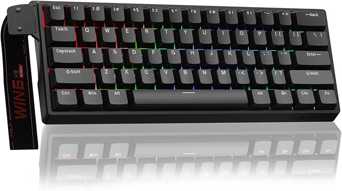 Aula WIN60 HE - 60% Mechanical Gaming Keyboard Wired Magnetic Switch Hot Swappable Adjustable Actuation Rapid Trigger Mode 8000 Hz Polling Rate RGB Small Keyboard 60 Percent Compact Design for PC