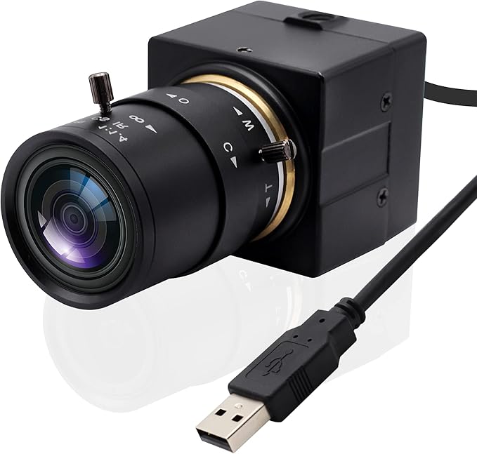 SVPRO USB Camera 4K Ultra HD Webcam with Zoom Lens 2.8-12mmManual Focus Camera 3840x2160 30fps Sony IMX415 Sensor Camera USB UVC Video Camera for Mac/Windows/Linux/Android