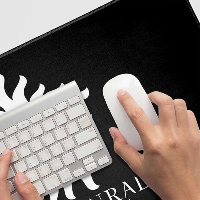 Supernatural Anti Possession Symbol Large Gaming Mouse Pad Desk Mat with Stitched Edges Non-Slip Base for Gamer Home and Office 31.5 x 15.7