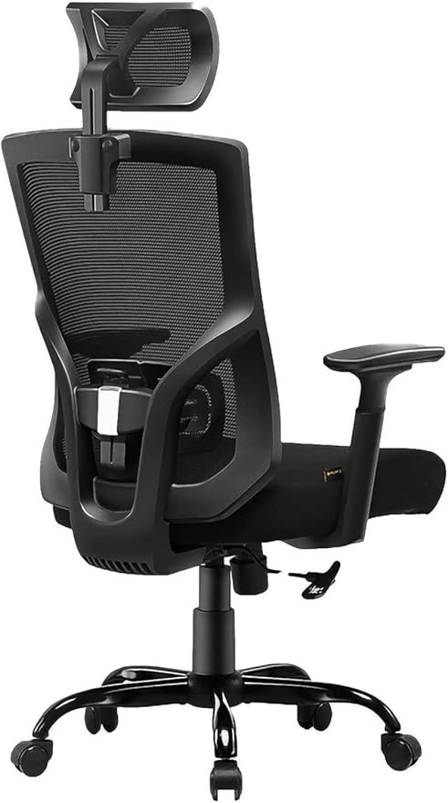 Office Chair Gaming Chair Ergonomic High Back Swivel Chair Video Game Chair Lumbar Support Work Chair Computer Chair Chair (Color : Black) Needed