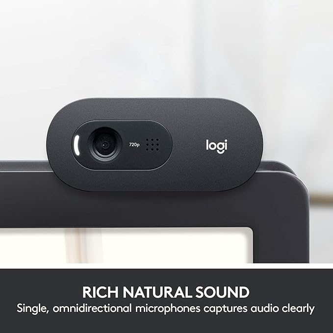 Logitech C505 Webcam 720p HD Webcam with Long-Range mic (Renewed)