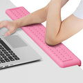 Leolee L-Shaped Desk Long Wrist Rest Elbow 60CM Pink Memory Foam Arm Rest for Desk with Non-Slip Base Ergonomic Desk Edge Cushion Wrist Support for Computer Keyboard Typing Office Home