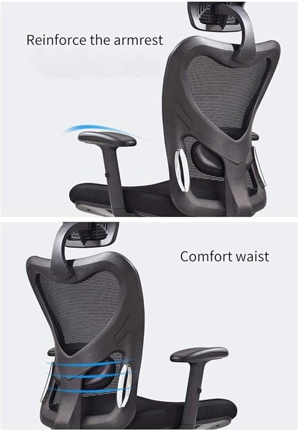 Gaming Chair for Home Armchair Game Chairs Office ArmchairsLift Swivel Chair Ergonomic Mesh Chair Seat Stool Chair (Color:Black)