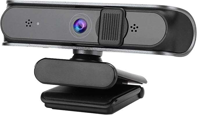 5MP 1080P Webcam with 80° Wide Angle Lens CMOS Sensor and Auto Low Light Correction for Online Teaching Business Meetings and Live Streaming on Multiple Platforms