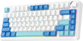 EPOMAKER x Aula F75 Ultra Wireless Gaming Keyboard with Knob 10000mAh Hot Swap RGB PBT Keycap Creamy Sound VIA 75% Mechanical Keyboard for Win/Mac (Blue Pink Mint)