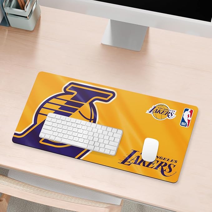Head Case Designs Officially Licensed NBA Horizontal Banner Los Angeles Lakers 23.62 x 11.81 x 0.12 inches (600 x 300 mm) - L Gaming Office Desk PC Keyboard Mouse Mat Pad