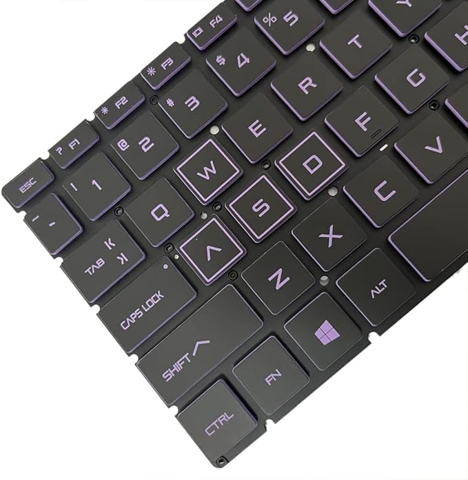 Purple Keyboard Backlight Backlit Replacement for HP Pavilion Gaming 15-DK 15-EC 15-CX NSK-XN2BC PK1328B1B0900101