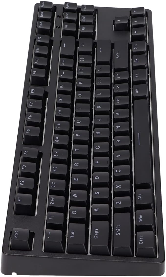 Gaming Keyboard Wired 87 Keys Ergonomic Computer Keyboard Type C Wired Mechanical Keyboard with Dye Sublimation Keycap for Home Office Gaming (Black)