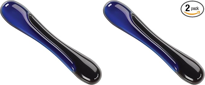 Kensington Duo Gel Wrist Rest for Keyboard Wrist Pad for Keyboard Ergonomic Keyboard Wrist Pad Computer Keyboard Pad with Wrist Support Cooling Gel Non-Skid Backing Blue K62397AM 19 x3.7