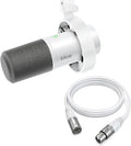 FIFINE Recording Dynamic Microphone with XLR Cable Set USB Computer Microphone with Volume Control 3.5mm Headphone Jack and 10ft Microphone Cable for PodcastingVocalStreaming- K688W+L9W