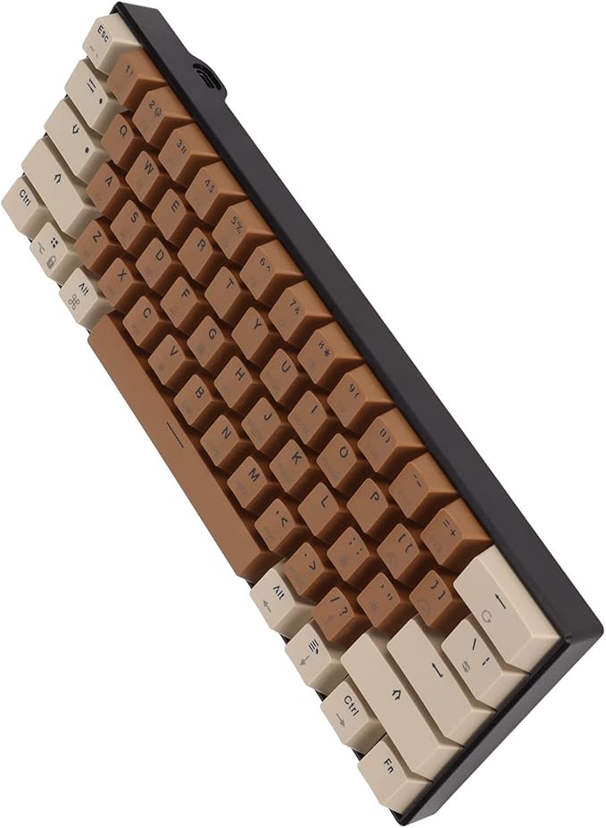 Wired Mechanical Keyboard 61 Keys Mechanical PC Gaming Keyboard Color Mixing Quick Response Ergonomic Wired Keyboard for for Android for iOS (Blue Switch)