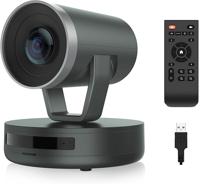 NEARITY V410 NDI PTZ Camera 2K 10x Hybrid Zoom Video Conference Webcam AI-Powered Noise Cancellation 4 Preset Positions 350° Pan&amp60° Tilt 120° FOV Remote Control for Zoom/Teams/Google Meet