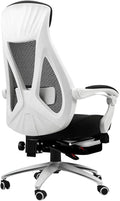 Office Chair Gaming Chair Computer Chair Capacity Ergonomic Computer Mesh Recliner Executive Swivel Office Desk Chair Task Chair and Lumbar Support (Color : Wit)