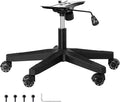 Frassie Nylon Gaming Chair Base Replacement Set with Bottom Plate Mechanism Gas Cylinder 5 Dual Rubber Wheels
