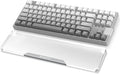 SELORSS Acrylic Keyboard Wrist Rest -80% TKL Mechanical Keyboard- CNC Aluminum Alloy Customized Logo Desk Wrist Support for Computer KeyboardAnti-Slip BaseWrist Pad for Office &amp HomeSilver