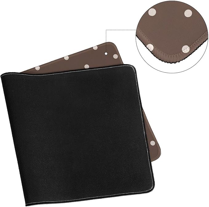 Brown and White Polka Mouse Pad Large Desk Mat Extended Keyboard Mouse Pad with Non-Slip Base and Stitched Edge Mouse Mat Desk Pad 30x16 Mouse Pads for Desk Home Office Gaming