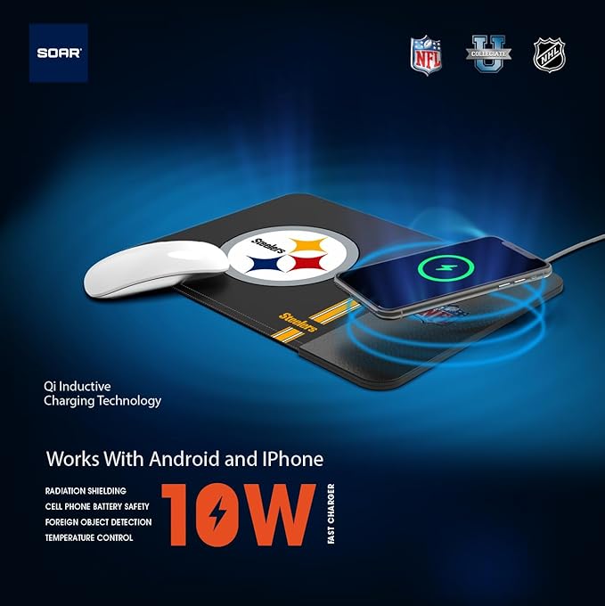 SOAR NHL Unisex-Adult Wireless Charging Mousepad