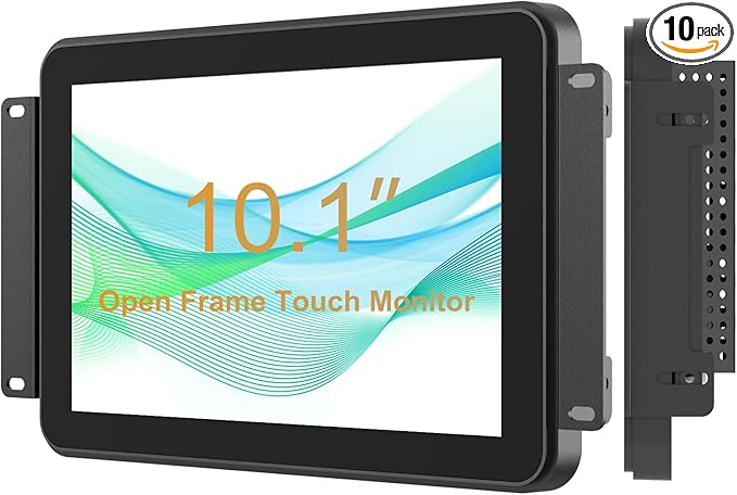 10.1 Inch Industrial Touch Monitors 10 Points Embedded Open Frame Monitor 1280 x 800 @ 60Hz TFT LCD Suitable for kiosks ATMs Vending Machines