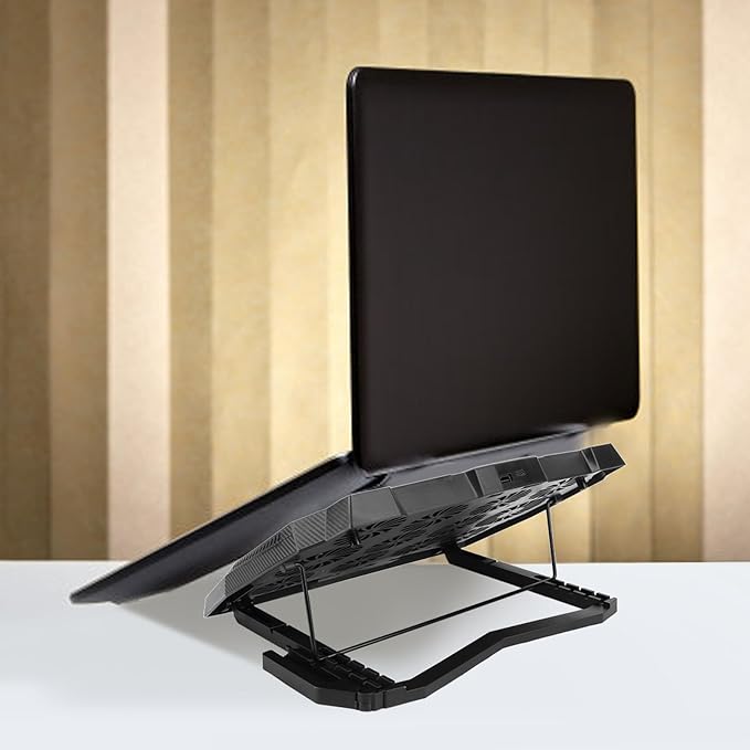 Gaming Laptop Cooler 12 Fans Cooling Pad 3500RPM Type C 5 Height Adjustable Portable Stand for Home Office Equipped with Powerful Airflow Speed Fans