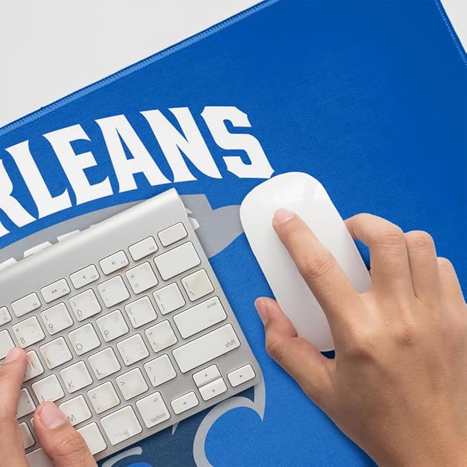 The University of New Orleans Primary Logo Large Gaming Mouse Pad Desk Mat with Stitched Edges Non-Slip Base for Gamer Home and Office 31.5 x 15.7