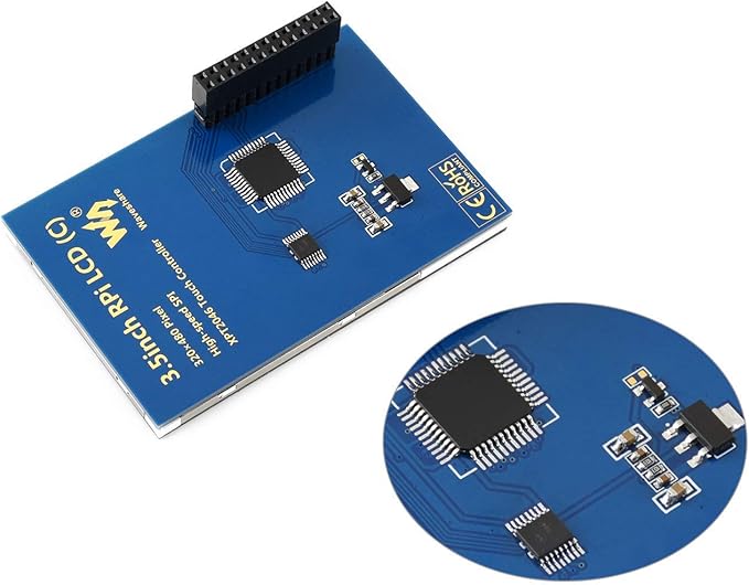 3.5 inch TFT Touch Screen (C) 480x320 Hardware Resolution LCD Display HDMI Module for Raspberry Pi 3/2/1 Model B B+ A+ Zero W 125MHz High-Speed SPI (Refresh Rate up to 50Hz)
