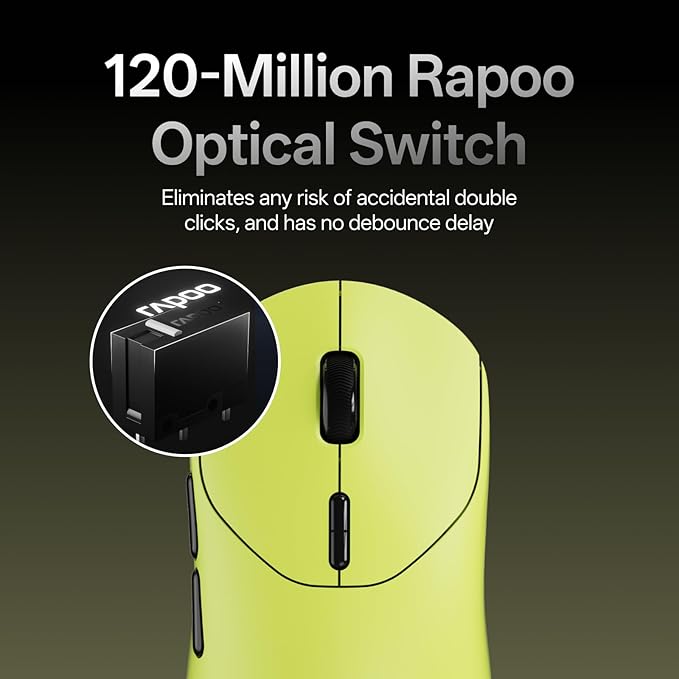 Rapoo VT2 MAX Wireless Gaming Mouse True 8K Wireless Polling Rate 53g Lightweight Up to 750 Hr Battery Nordic nRF54L15 MCU 120-Million Optical Switch 10 Programmable Buttons Macro Enabled
