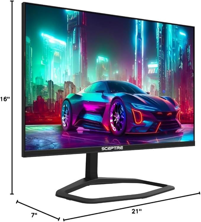 Sceptre New 25-inch 1ms Gaming LED Monitor HDMI DP (DisplayPort) up to 240Hz Build-in Speakers Machine Black 2025 (E255B Series)