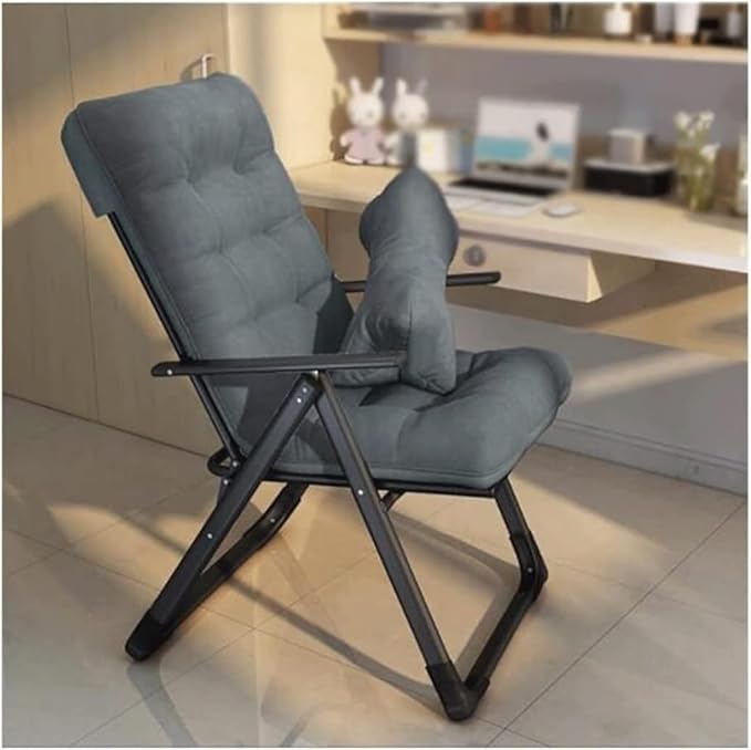 Office Chair Gaming Chair Recline Office Chair Foldable Lightweight Study Chair with Lumbar Pillow Computer Chair(Size:One SizeColor:A)