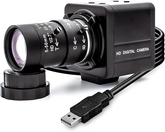 1080P 90FPS Global Shotter USB Camera High Frame AR0234 Industrial Metal Box Manual Zoom Lens Blur Mini Webcam