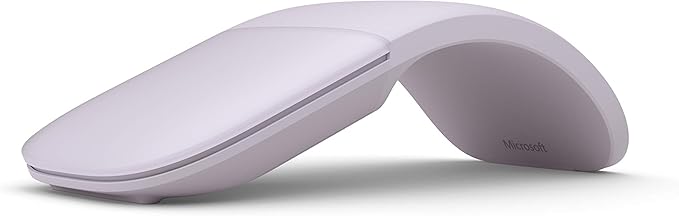 Microsoft ARC Mouse – Lilac .SleekErgonomic Design Ultra Slim and Lightweight Bluetooth Mouse for PC/LaptopDesktop Works with Windows/Mac Computers