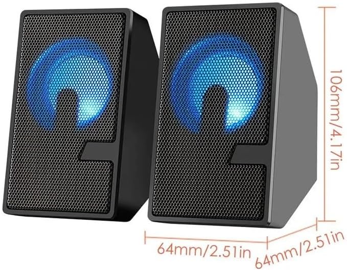Computer Speaker Surround Sound System Speakers Gaming Deep Bass Wired for Laptop PC Theater TV