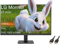 LG 27 inch Monitor FHD (1920 x 1080) IPS Display 100Hz 5ms AMD FreeSync Premium 3-Side Virtually Borderless Design HDMI Black with 5ave HDMI Cable