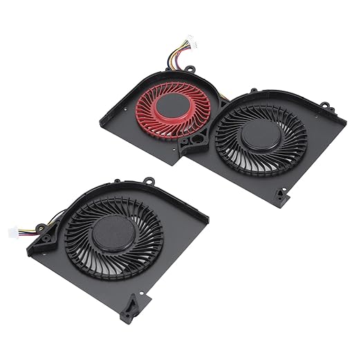 Cooling Fan Laptop Cooler Fan Replacement Compact Aluminum Quiet 4 Pin Power Connector for MS 16Q5 for P65 (CPU and GPU)