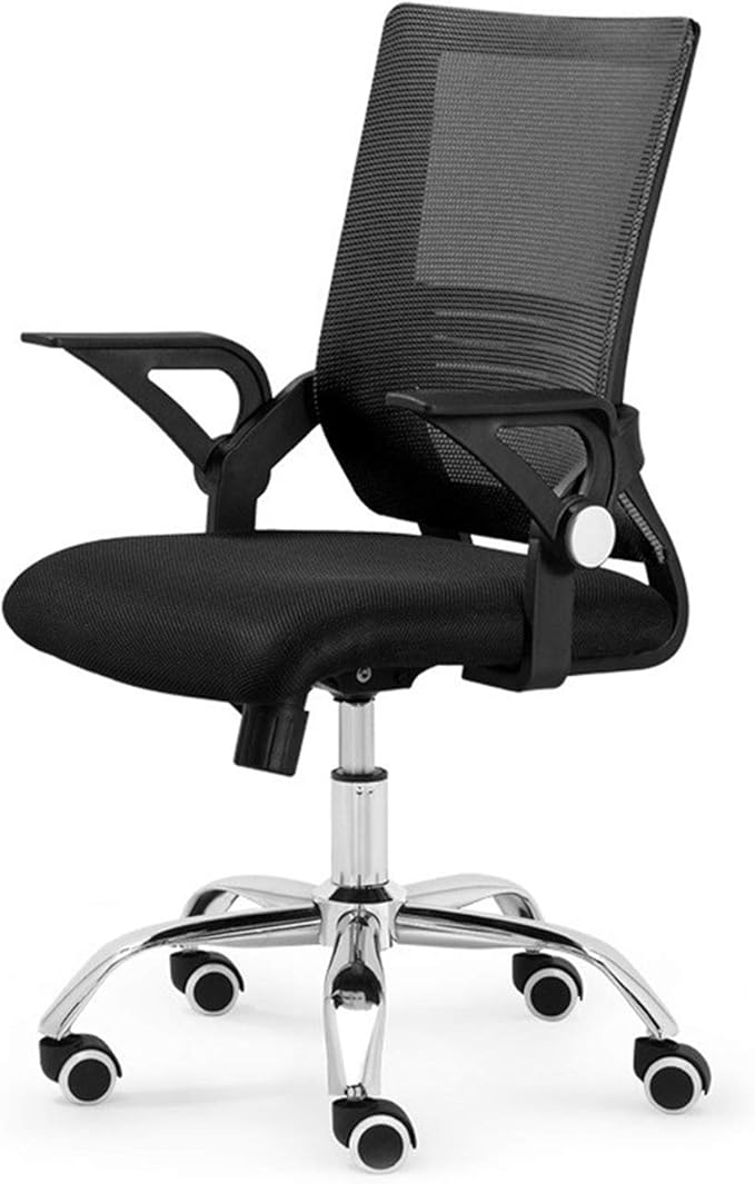 Mlaea Comfortable Breathable Office Chair Gaming Chair with Adjustable Height Club Chair for Bedroom Sitting Room Reading Room(Color:Black)