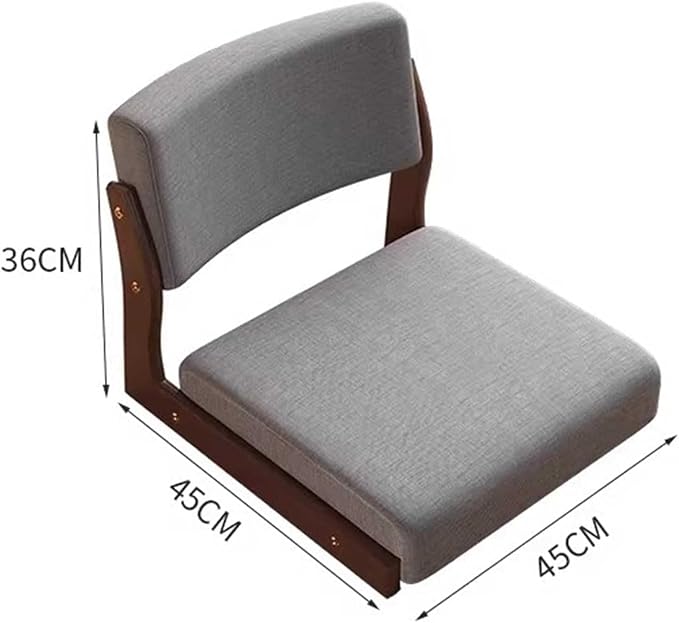 ELEFOCUS Tatami Chair Accent Furniture Timber Meditation Floor Chair Portable Japanese Legless Floor Seat Chair Lazy Sofa(Color2)