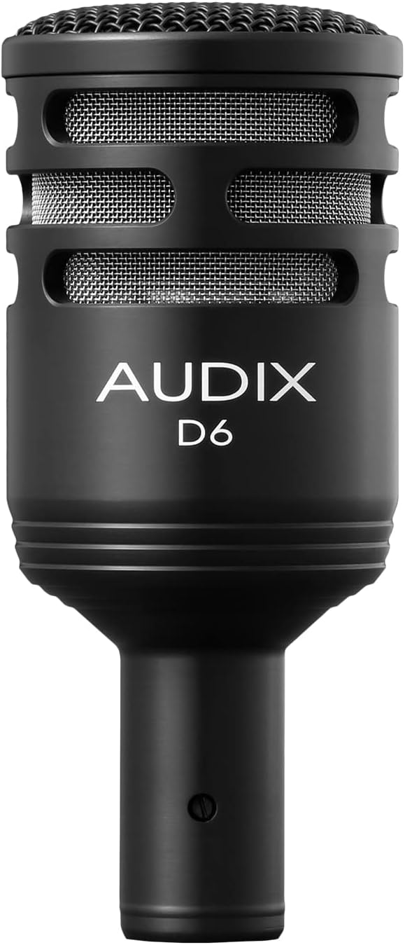 AUDIX D6 Cardioid Dynamic Kick Drum Microphone for Kick Drums and Bass Instruments